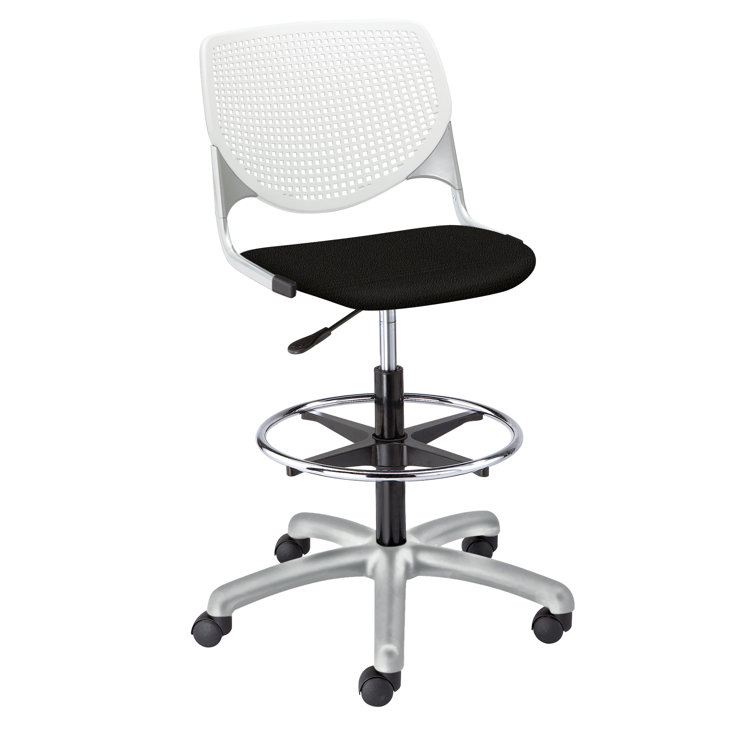 Kool Poly Height Adjustable Lab Stool with Perforated Back