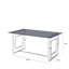 Bloomfield Glass Top Metal Base Dining Table