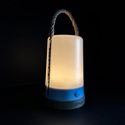 Groove Cordless LED Outdoor Table Lamp With Dimmer, Built-In Rechargeable Battery, 3-Level Brightness, White
