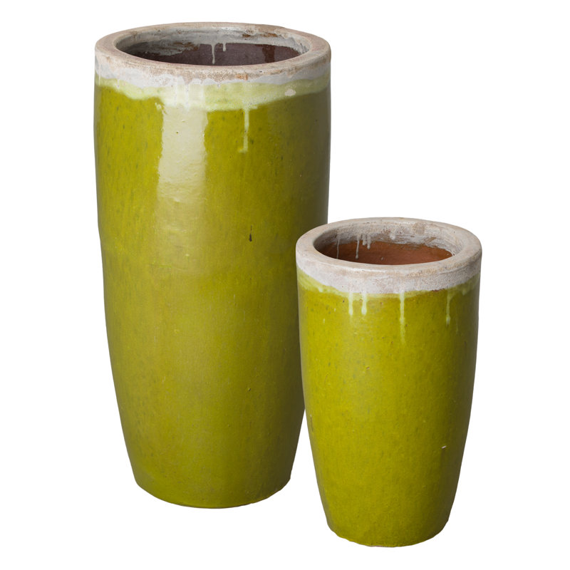 POTS TALL ROND S / 2 REEF / spa H 13 x 23 po; H 18 x 34 po, Vert