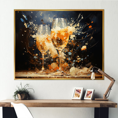 French Champagnes Cheers sur toile