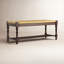 Banc de rangement en bois massif Shaylee