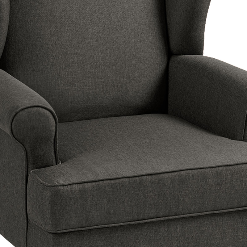 Upholstered Accent Chair, Dark Grey