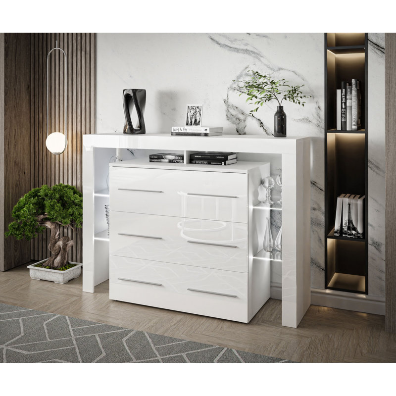 Ametra 140cm W 6 - Drawer Chest of Drawers, White