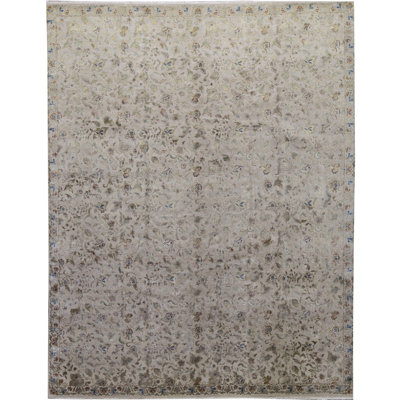 Tapis beige noué à la main de haute qualité