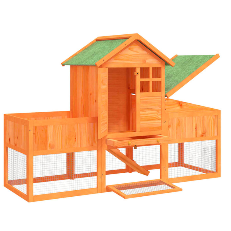 Lakeville Rabbit Hutch, Brown/Green