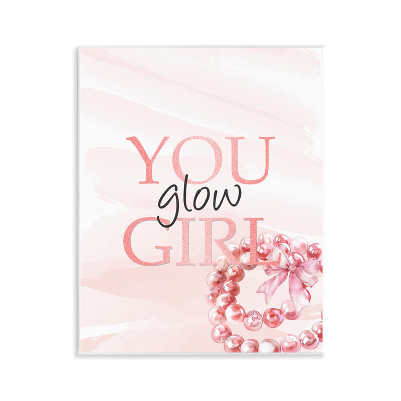 Plaque murale féminine You Glow Girl, design par Kim Allen