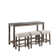 Doe 3 - Person Counter Height Dining Set,4 Piece Counter Height 60"W Pub Table Set with Tufted Linen Stools