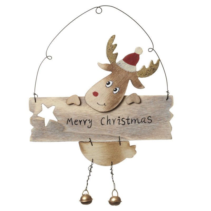 13cm Wood Animals Hanging Figurine Ornament