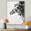 «Black Leaves Shadow Silhouette II», art mural grandes feuilles