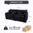 Oversized Chenille Loveseat Sofa, Oversized 2-Seater Small Cloud Couch, Modern Comfy Deep Seat Love Seat