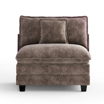 Maney 111.5" Modern 5 Seat Chenille U Shaped Modular Sectional Sofa With Two Ottomans