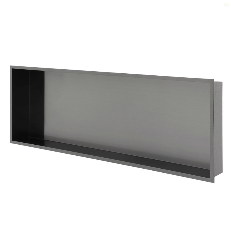Niche de douche en acier inoxydable 37 po x 13 po, noir bronze, Bronze industriel-noir