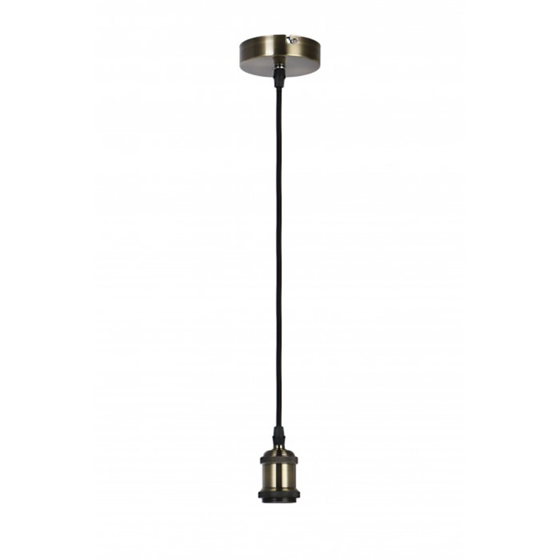 Blaylock 1 - Light Black Bulb Pendant, Antique Brass
