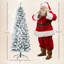 Sapin de Noël artificiel facile à assembler avec branches réalistes, lumières DEL