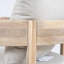Fauteuil club pivotant en bois avec coussin beige Telluride-1036186548