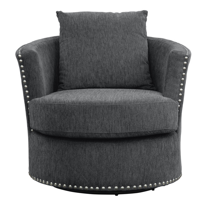 Chaise Prendergast, Chenille gris anthracite Mahir