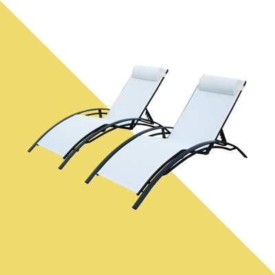 Sebastien 160cm Long Reclining Chaise Lounge Set
