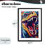 Reproduction sous verre Pop Style Raptor Dino encadrée par Creative Studio-170888398-170888399