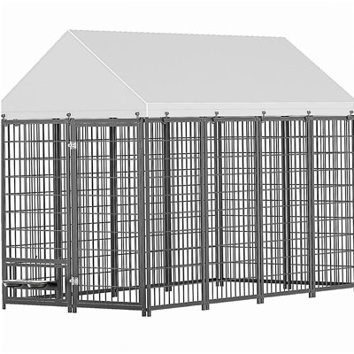Grande cage extérieure pour chien avec enclos pour chien L 7,94 po x l 4,13 po x H 5,95 po.
