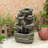 Arist Hand Crafted Weather Resistant Rock Fountain with Light