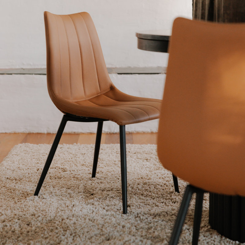 Finnigan Upholstered Dining Chair, Brown