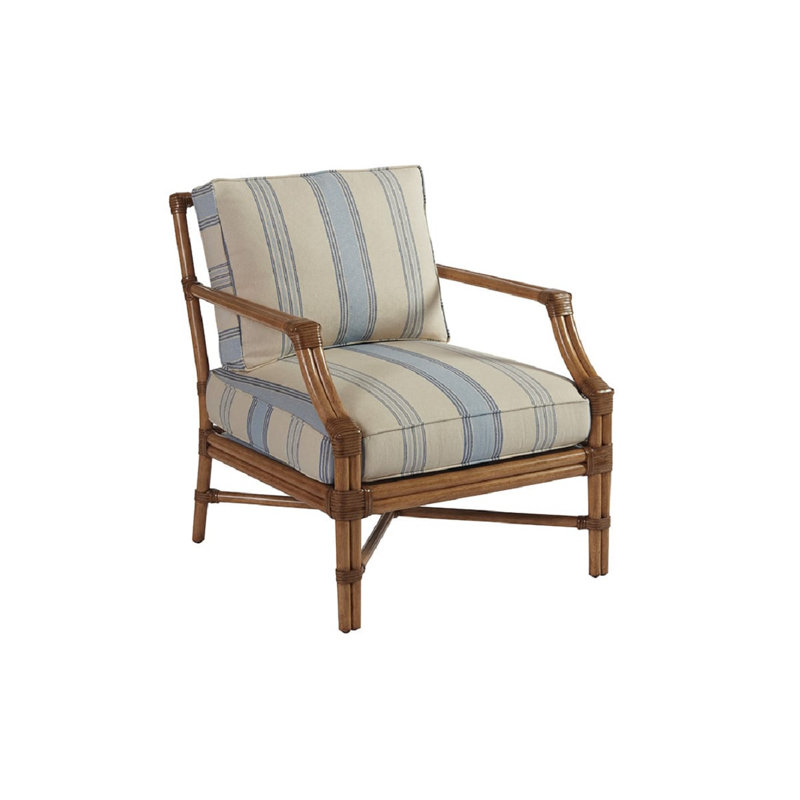 Barclay Butera Upholstery Upholstered Armchair, Blue/Beige