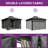 Outdoor Aluminum Hardtop Patio Gazebo with Curtain and Netting-93931796