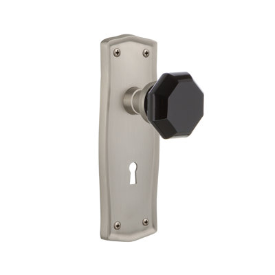 Prairie Plate with Decorative Keyhole and Waldorf Black Door Knob