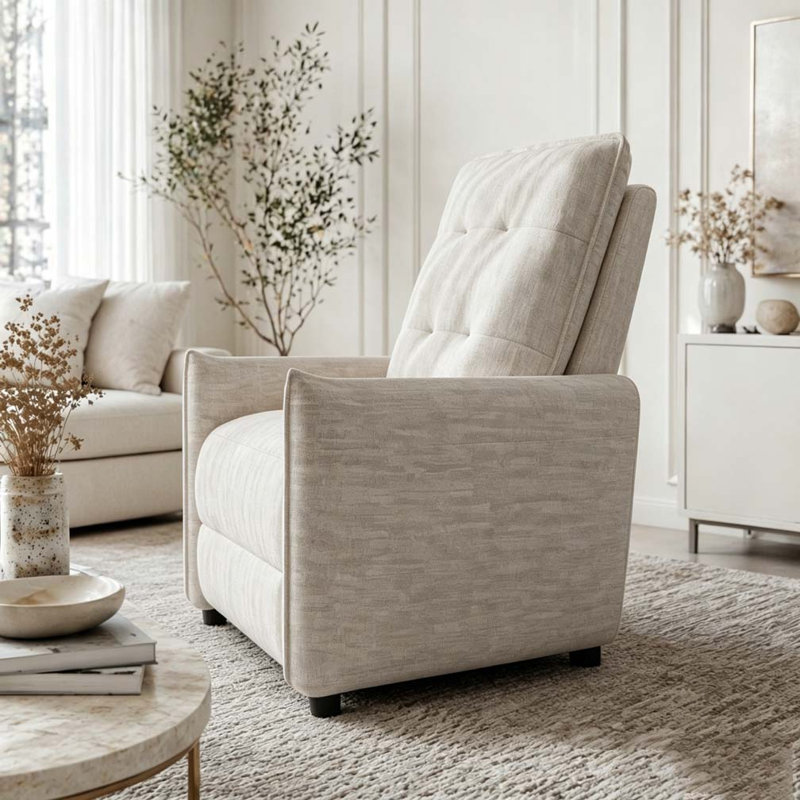 Fauteuil inclinable en chenille, Beige