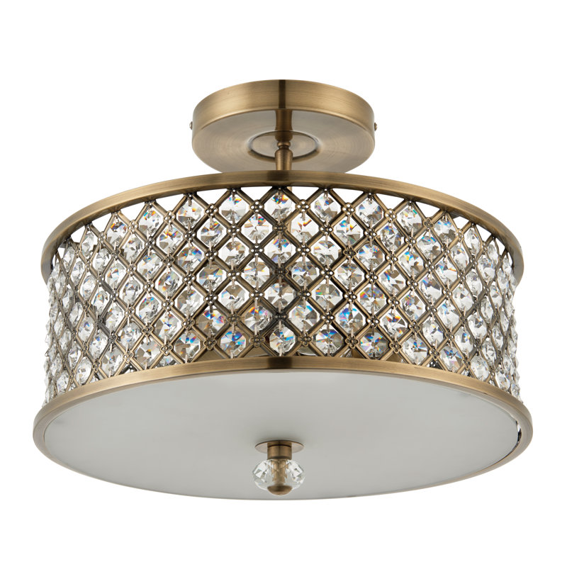 Augustine Crystal Semi Flush Mount
