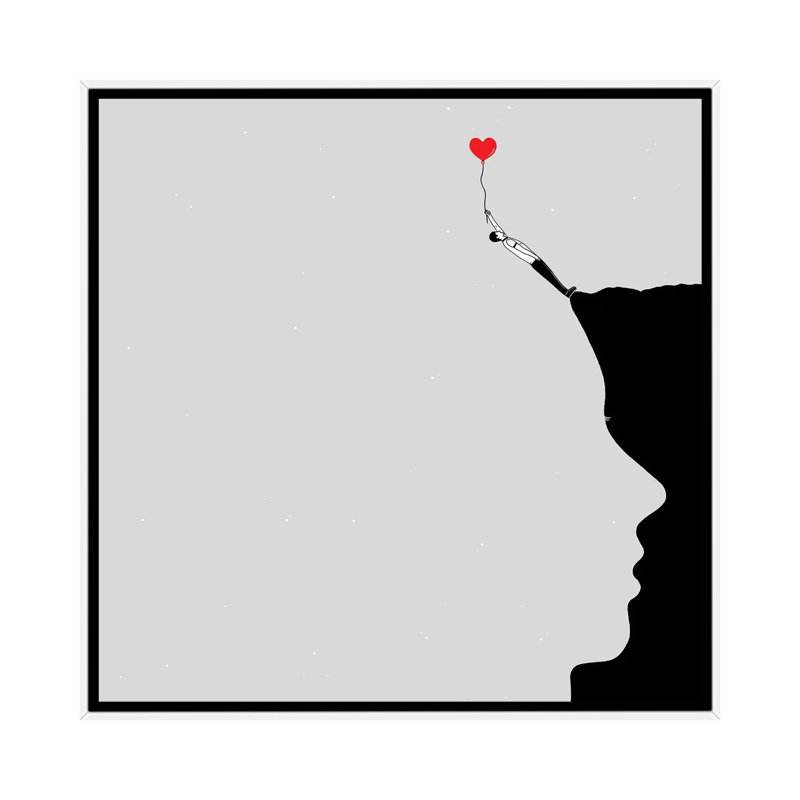 Leap Into The Void by Filippo Spinelli - Print on Canvas, 66.04 cm H x 66.04 cm W, White Framed