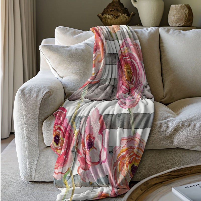 Persan Buttercups - 1 pièce Sherpa Premium, Grand lit