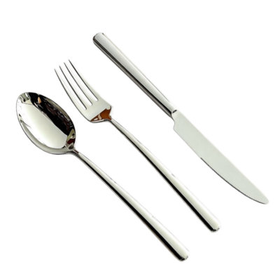 Ensemble de couverts western en acier inoxydable 304 avec manche en forme de calebasse forgé : un ensemble populaire pour le commerce électronique transfrontalier comprenant un couteau à steak, une fourchette et une cuillère à dessert, idéal pour les hôtels, les restaurants et un usage domestique. Épais, robuste, tranchant, facile à utiliser et haut de gamme.