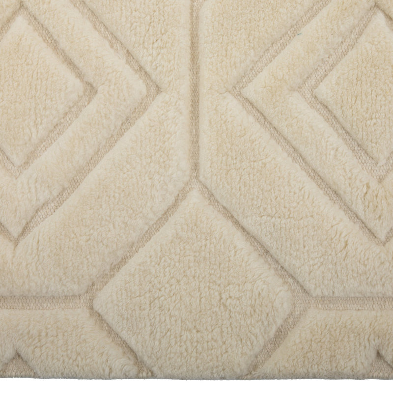 White Moroccan Wool Rug, Rectangle 12' x 15'