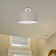 Grey Linen Semi Flush Ceiling Light with Chrome Base and White Diffuser By 17 Stories