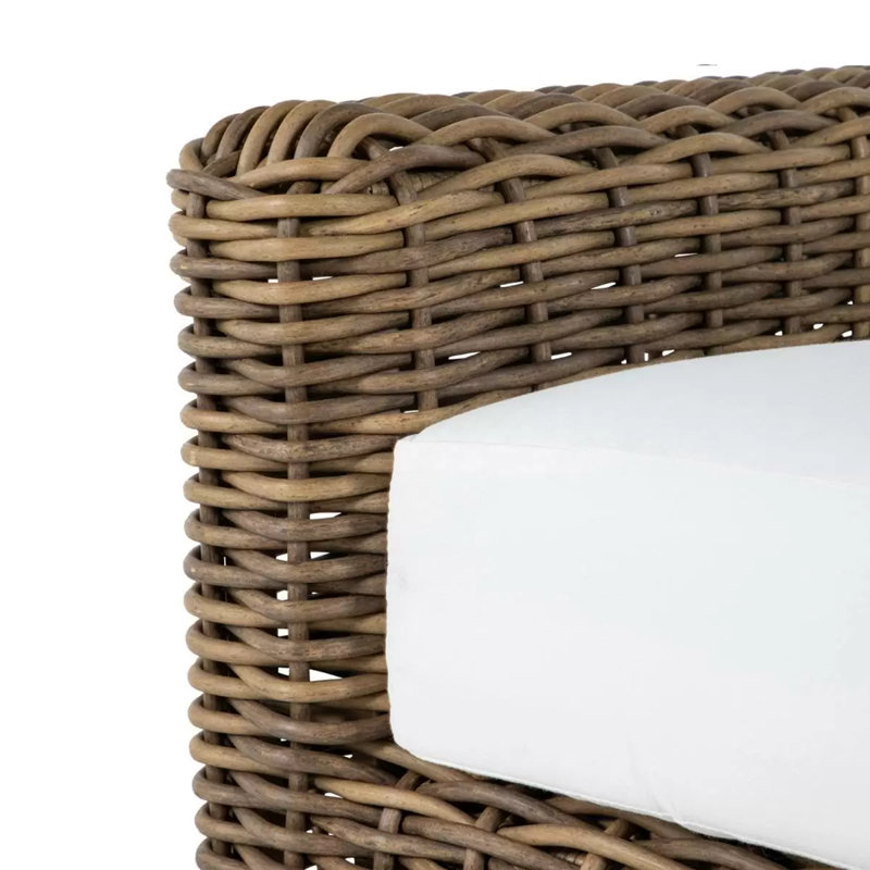 Montauk Swivel Lounge Chair In Paper Sky Fabric With No Welt