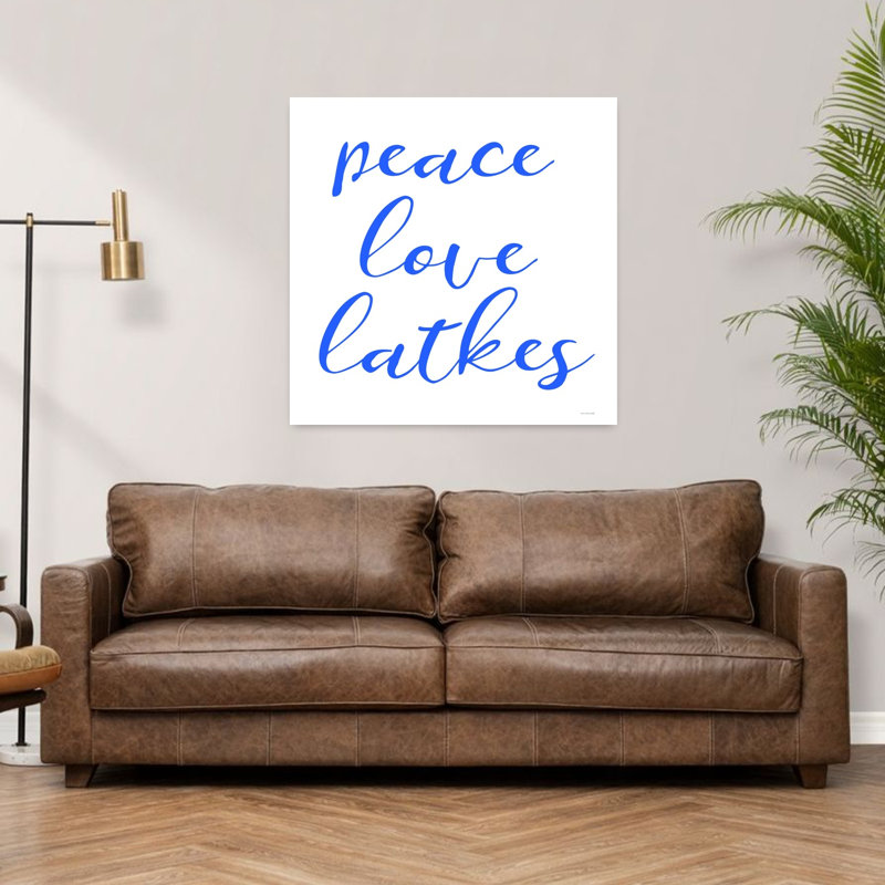Art contemporain abstrait Peace Peace Latkes, H 36 po x l 36 po