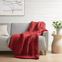 Chunky Knit Red Blankets & Throws You'll Love