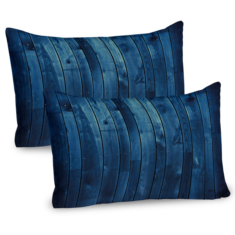 Ensemble de 2 taies décoratives bleu foncé Ambesonne, H 20 po x l 26 po