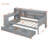 Twin Size Wooden Daybed With 3 Drawers, USB Ports And Desk , Gray