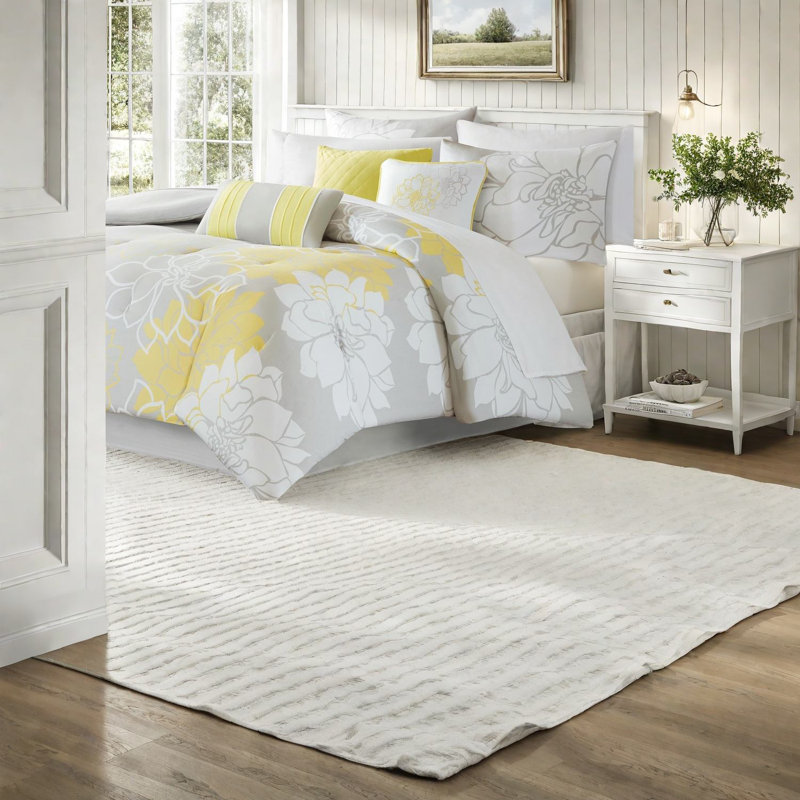 Luxurious Cotton Bedding Sets, Polyester Filled, Floral Elegance For Home