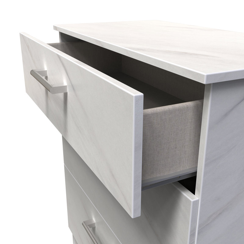 Beraud 74cm W 3 - Drawer Chest of Drawers, White