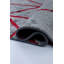 Rapture Gray/Red Abstract Luxury Area Rug-68861541