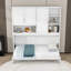 Lit escamotable simple en bois avec rangement et lumière et USB-821832214