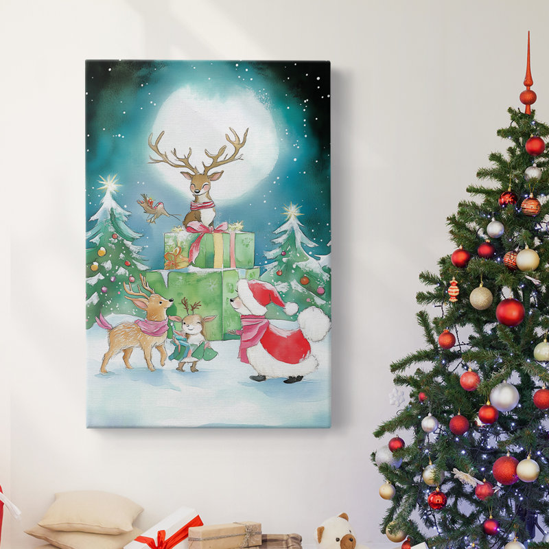 Art des Fêtes de Noël - Toile tendue avec châssis DCCLXVI, H 18 po x l 12 po