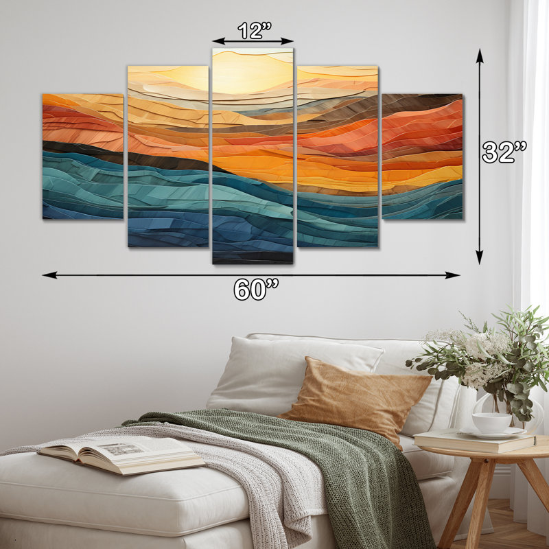 Haenisch - Modern Canvas Wall Art - 5 Panels