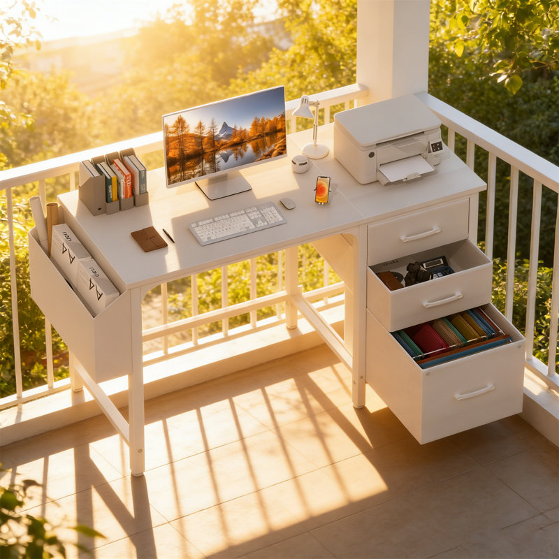 Metal Base Computer Desk