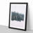 Fir Tree Forest in Winter in Abstract - Picture Frame Painting Print-55609312-55609311