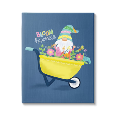 «Bloom Happiness Expression», gnome à fleurs jaunes par Emily Cromwell